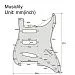 Musiclily MX1388CM Защитная накладка для электрогитары, Fender Stratocaster, 3 слоя, кремовая.-3